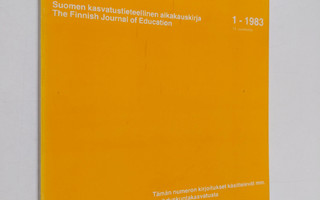 Kasvatus nro 1 1983 : Suomen kasvatustieteellinen aikakau...