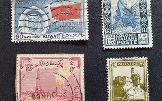 Kuwait Libya Palestine Pakistan - 4 merkkiä