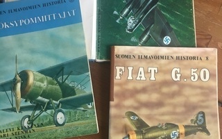 Suomen ilmavoimien historia osat 2, 8 ja 13.