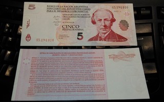 Argentiina Argentina 5 Pesos 2006 UNC