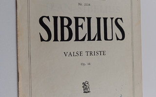 Sibelius : Valse triste Op. 44 Piano solo