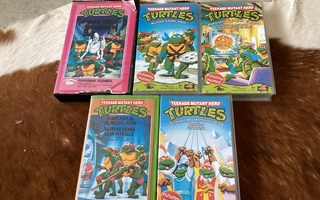 Turtles VHS kasetit 5kpl.