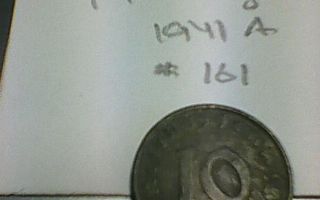 Saksa 10 pfennig 1941A, km#101