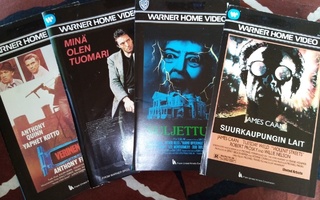 4 kpl VHS kansipaperi etukansi setti