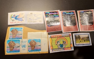 Yhdistyneet kansakunnat YK postimerkkileikkeitä 6 g.