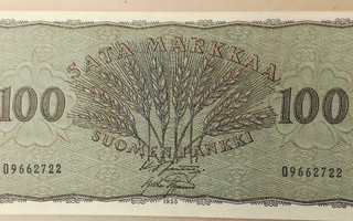 Suomi  100 markkaa 1955  O9662722   kl 9