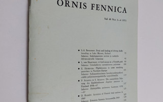 Ornis Fennica 3-4/1971 Vol 48