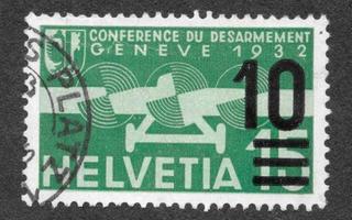 Sveitsi - Lentopostimerkki 1935 (Michel 286b) O