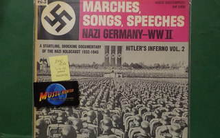 MARCHES, SONGS, SPEECHES NAZI GERMANY - WW II EX+/EX+ LP