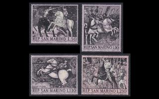 San Marino 914-7 ** Maalauksia Paolo Uccello (1968)