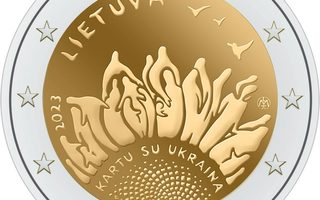 2€ Rulla Liettua 2023 Together with Ukraine