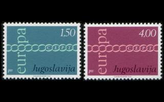 Jugoslavia 1416-7 ** Europa (1971)