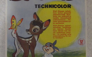 Bambi (Walt Disney, 1942) - vanha elokuvajuliste