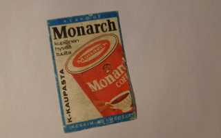 TT-etiketti Monarch coffee K-kaupasta