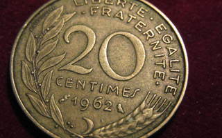 20 centimes 1962. Ranska-France