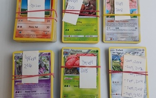 Kerkkä 39/08/24 Pokémon-kortteja yhteensä 177 kpl