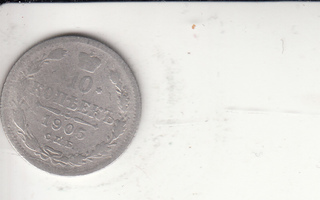 10 koB 1905  venäjä  silver kl 3