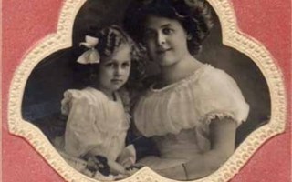 ÄITI / Kaunis äiti ja tytär - medaljonki!! 1900-l.