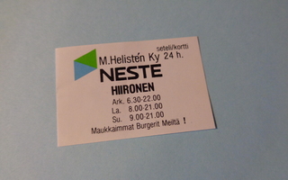 TT-etiketti Neste Hiironen