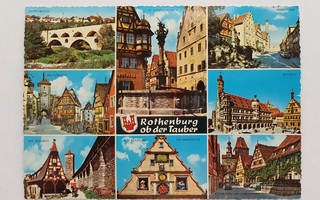 Vanha saksalainen postikortti – Rothenburg ab der Tauber