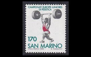 San Marino 1221 ** Painonnoston junioreiden EM-kilpailut (19