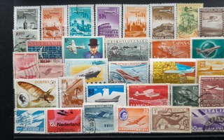 LENTOKONE postimerkkejä 32 kpl
