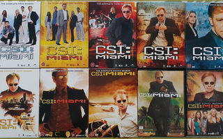 CSI MIAMI kaudet 1-10 - Dvd boxit  (Koko sarja)