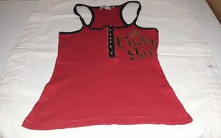 Toppi / t-paita : punainen lucky girl toppi koko s