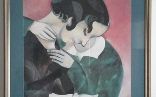 Marc Chagall Lovers in Pink
