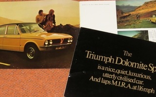 1973 Triumph Dolomite Sprint esite - KUIN UUSI - 16 sivua