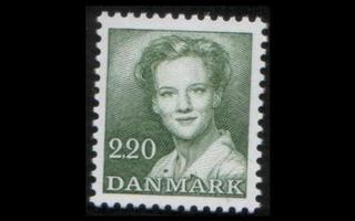 Tanska 776 ** MargretheI 2,20 kr vihreä (1983)