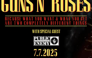 GUNS N’ ROSES + PUBLIC ENEMY - RATINA, MA 7.7, ETUOSALIPPUJA