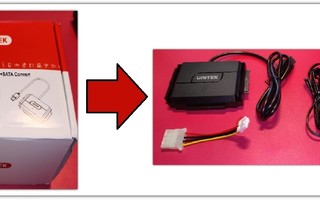 Unitek USB A - SATA & IDE -sovitin + virtalähde #29159