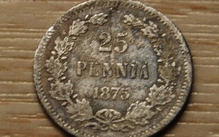 Hopea 25 penniä 1875 Aleksanteri II