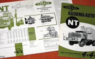 1960 (noin) Vanaja NT 4x4+2 esite - KUIN UUSI - kuorma-auto