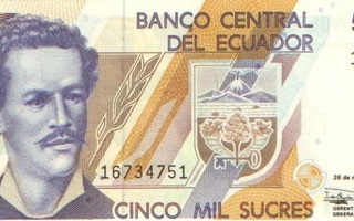 Ecuador 5 000 sucres 1999