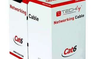 Techly U/UTP Hank Cable Cat.6 CCA 305m tasainen 