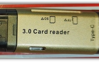 2-in-1 kaksiporttinen USB muistikortinlukija