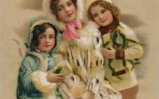 LAPSET / Ihastuttavat tytöt turkissomisteissa. 1910-l.