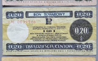 Puola Poland 10, 20,50 cents 1979 PEKAO Bank