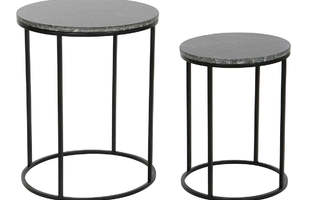 Set of 2 tables DKD Home Decor Musta 46 x 46 x 5