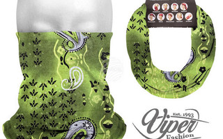 Viper Fashion 9in1 Mikrokuituk. Putkihuivi, vihreä paisley