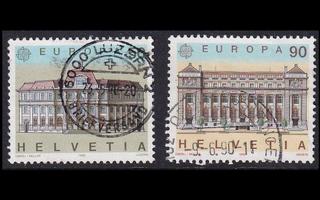 Sveitsi 1415-6 o Europa postirakennuksia (1990)