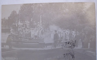 VANHA Postikortti Valokuva Valkeakoski Laiva ym 1908