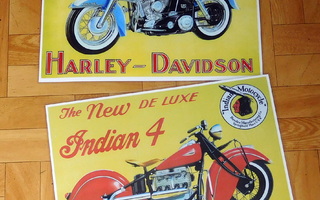 Harley Davidson, Indian, painokuvat A4