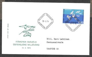 Itämeren suojelu 1974 FDC (LAPE 746)