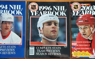 Jääkiekkokirja: NHL:n vuosikirjat 1994, 1996 ja 2003