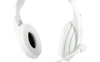 Deltaco HL-56V Headset, 2x3.5mm, 2m, valkoinen *UUSI*