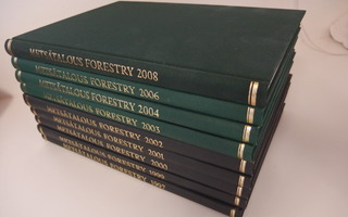Metsätalous -lehtien vuosikertoja kirjoiksi sidottuna