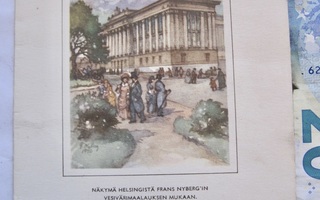 VANHA Postikortti Taittokortti helsinki Frans Nyberg 1930